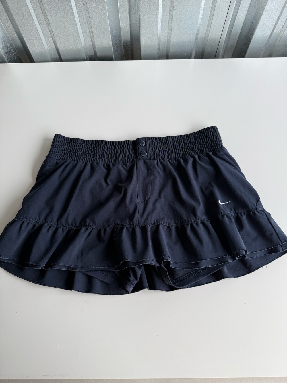Vintage Nike FitDry Black Ruffle Tennis Skort L